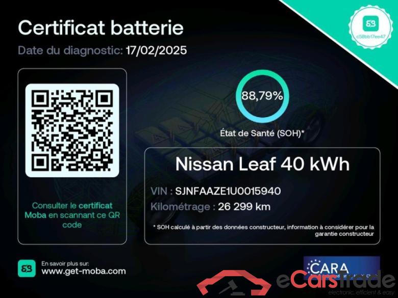 Nissan  LEAF 5p Berline 150ch N-Connecta / VH SUR PARC #2