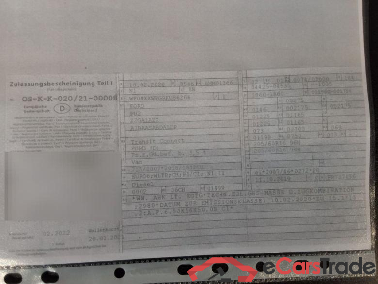 Ford _Transit Connect ´13 FORD Transit Connect 220 L1 S&S Trend 4d 74kW