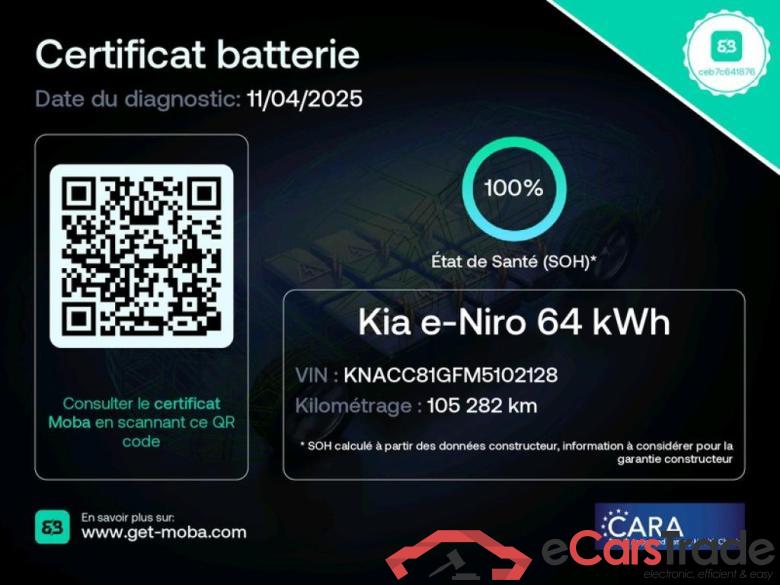 Kia 64 KWH PREMIUM 204 CH KIA e-Niro / 2016 / 5P / Berline 64 KWH PREMIUM 204 CH #2