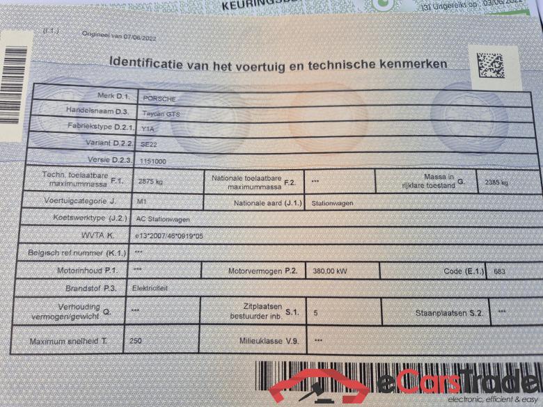 PORSCHE Taycan Sport Turismo Taycan GTS Sport Turismo (MY22) #6
