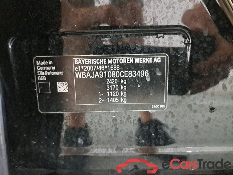 BMW 5 Serie Sedan 530e High Executive 4d #6