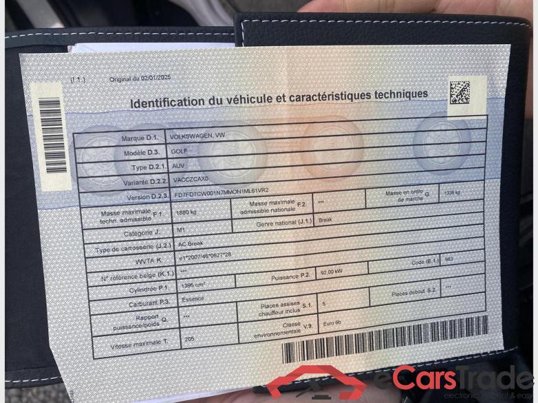 VOLKSWAGEN Golf VII SW Golf Variant CL 1.4 TSI 92 kW (125 ch) 7 vitesses DSG #4