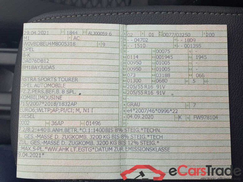 Opel Astra 1.5 D Start/Stop Sports Tourer Edition Kombi, 5-türig, 6-Gang #4