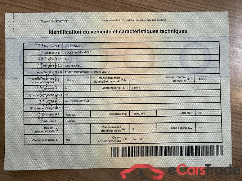 VOLKSWAGEN Golf VII GTI Golf 2.0 TSI OPF DSG #5