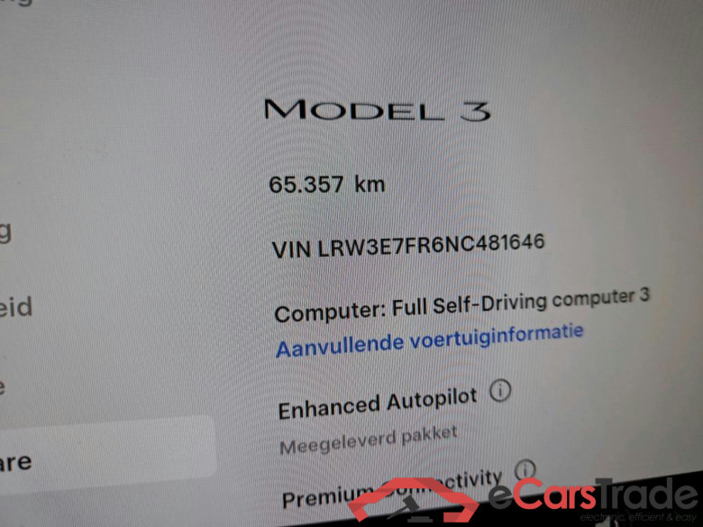 TESLA - TES MODEL 3 Standard RWD Plus 306PK & 19 Inch Stiletto & Enhanced Auto Pilot * ELECTRIC * #5