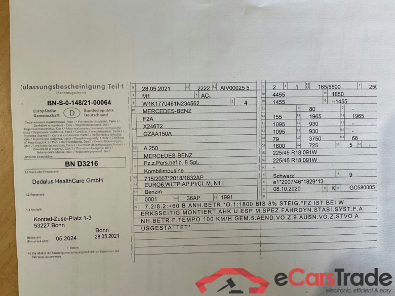 A -Klasse A 250 (177.046)AMG AMG Line 165KW AT7 E6d #4