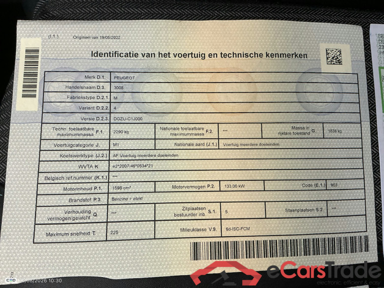 PEUGEOT 3008 1.6 PHEV 225 E-AUTO8 ACTIVE PACK #5