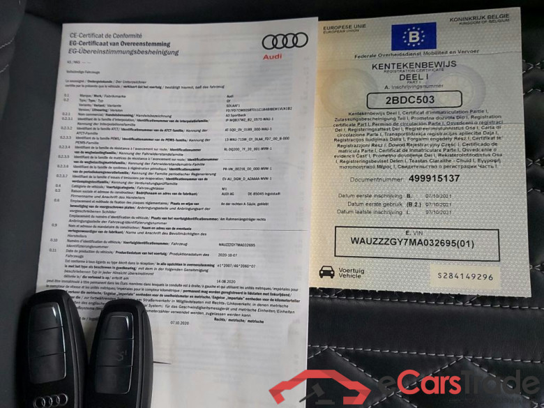 AUDI - AUD A3 SB 30 TFSi 110PK S-Tronic S line Pack Platinum With Heated Nappa Leather & Shadow Look & Park Assistant Front & Rear  * PETROL * #4