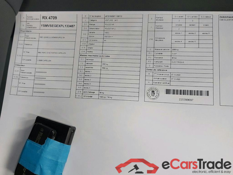 POLESTAR - POL 2 POLESTAR Long Range Single Motor 231PK Pack Plus & Pack Pilot * ELECTRIC * #4